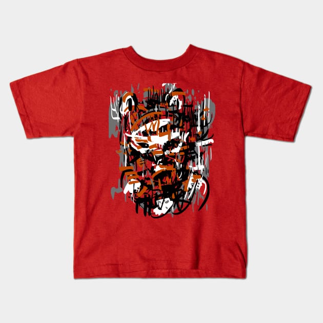 mummy (abstract face) Kids T-Shirt by Nikokosmos